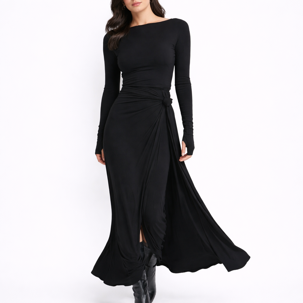 Patri - Vestido Maxi Elegante Cruzado