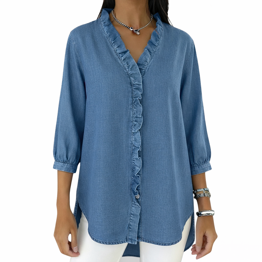 Elena - Blusa elegante con volantes