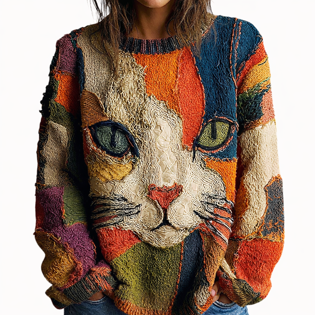 Rita- Jersey artístico con toque felino