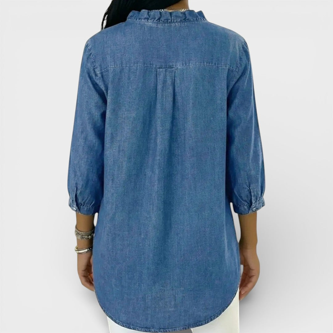 Elena - Blusa elegante con volantes