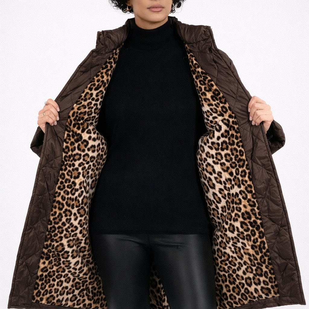 Miriam - Abrigo Leopardo con Estilo Elegante y Sofisticado