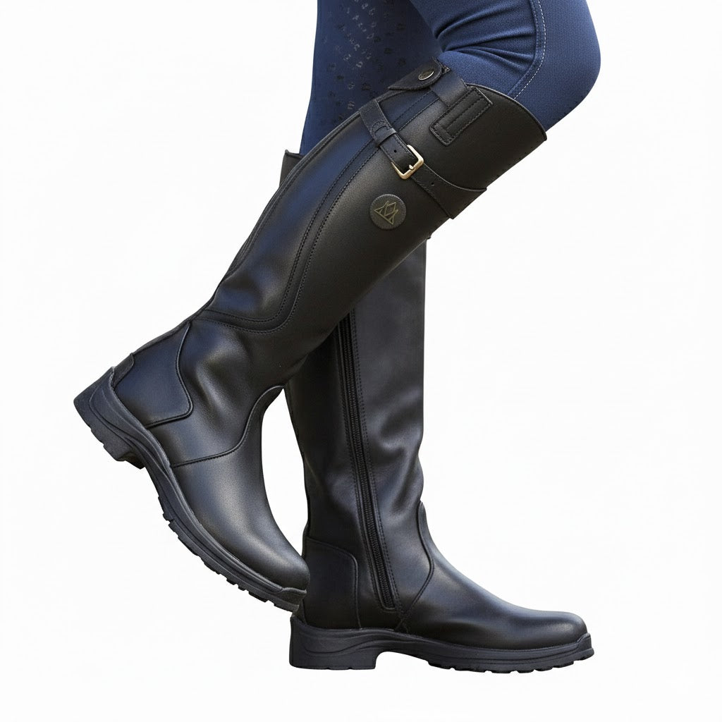 Mayte - Botas de Equitación de Cuero Impermeable