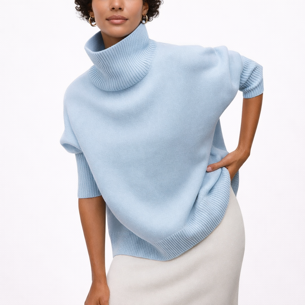 Melody - suéter de punto con cuello alto, cálido y elegante