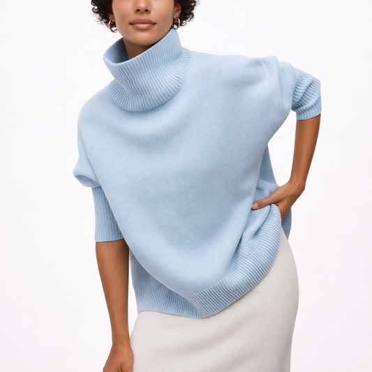 Melody - suéter de punto con cuello alto, cálido y elegante