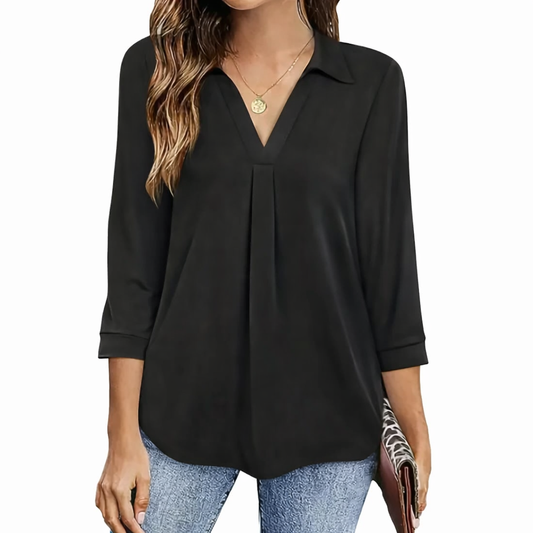 Mónica - Blusa elegante con escote en V