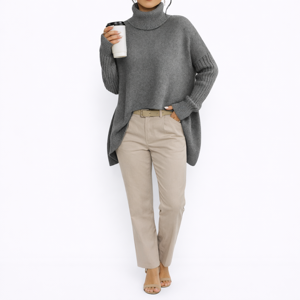 Virginia - Suéter de cuello alto elegante y casual