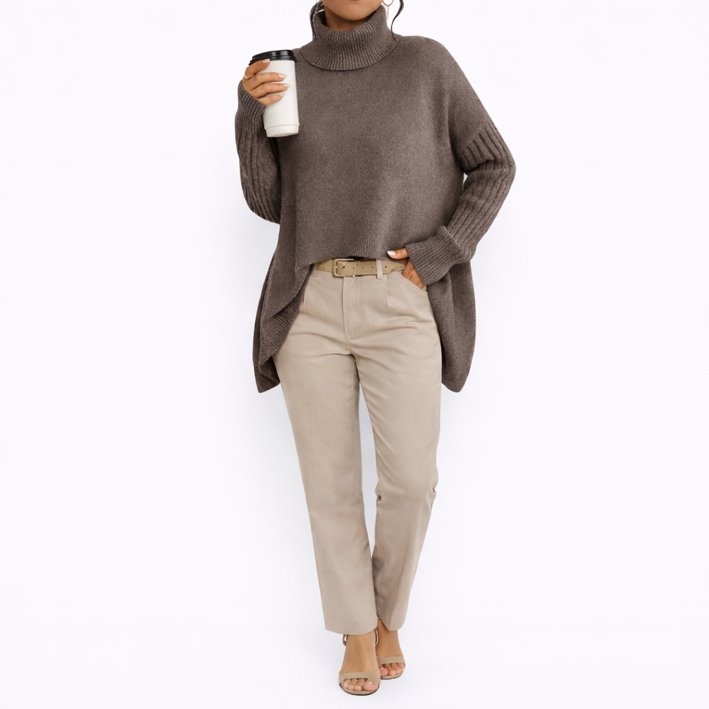 Virginia - Suéter de cuello alto elegante y casual