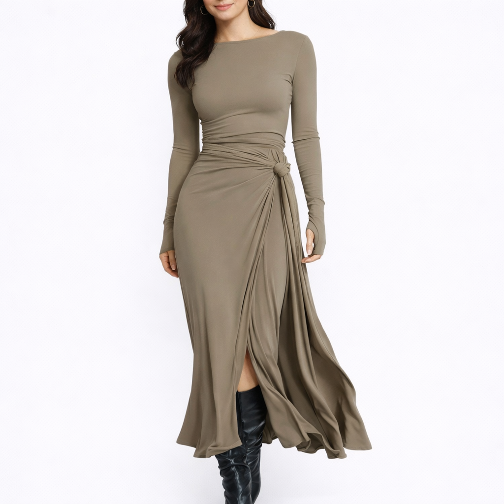 Patri - Vestido Maxi Elegante Cruzado